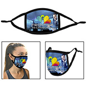 Full Colour Sublimation 3-Ply Adjustable Face Mask with Flexible Nose Bridge Wire